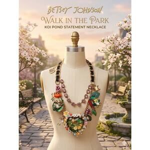 Betsey Johnson "Walk in the Park" Koi Pond Statement Necklace